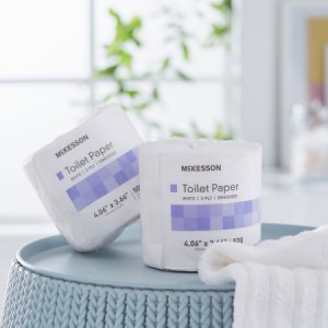Toilet Tissue McKesson White 2-Ply Standard Size Cored Roll 500 Sheets 3-3/5 X 4 Inch