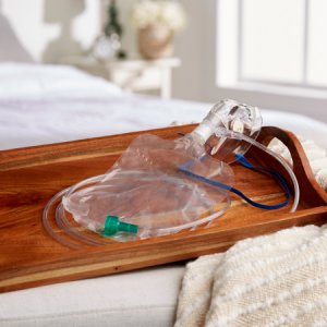 NonRebreather Oxygen Mask McKesson Elongated Style Adult One Size Fits Most Adjustable Head Strap