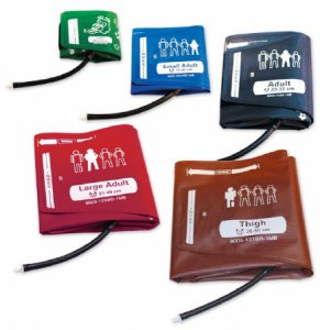 Blood Pressure Cuff Set ADC   Infant / Child / Adult Arm Multi Cuff Sizes Assorted Size Range Nylon Cuff