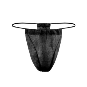 Thong Panty Reflections    Black Disposable