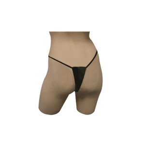 Thong Panty Reflections    Black Disposable