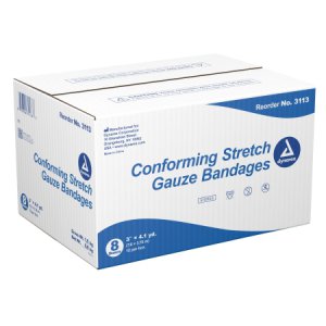 Conforming Bandage Dynarex   Polyester 1-Ply 3 Inch X 4-1/10 Yard Roll Shape Sterile