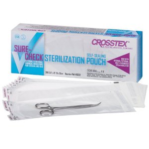 Sterilization Pouch Sure-Check   Ethylene Oxide (EO) Gas / Steam 3-1/2 X 9 Inch Transparent Self Seal Paper / Film