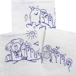 Procedure Towel McKesson 13 W X 18 L Inch White / Blue Cartoon Toes NonSterile