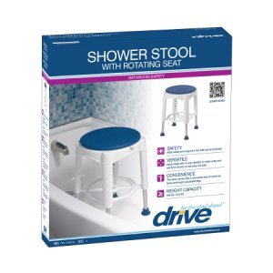 Shower Chair drive    Without Arms Plastic Frame Without Backrest 14 Inch Seat Width