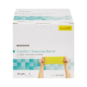 Exercise Resistance Band McKesson CanDo   Yellow 5 Inch X 25 Yard X-Light Resistance