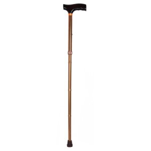 Folding Cane McKesson Aluminum 33 to 37 Inch Height Bronze