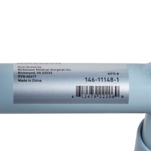 Folding Commode Chair McKesson Fixed Arm Steel Frame Back Bar 13-1/2 Inch Seat Width