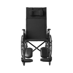 Reclining Wheelchair McKesson Desk Length Arm Swing-Away Elevating Legrest Black Upholstery 20 Inch Seat Width Adult 350 lbs. Weight Capacity