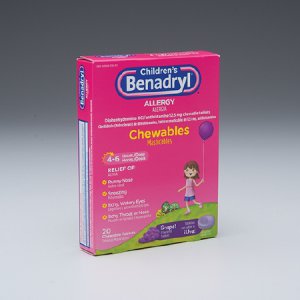 Children's Allergy Relief Children's Benadryl   12.5 mg Strength Chewable Tablet 20 per Box