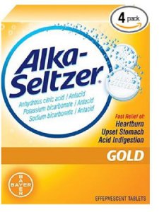 Antacid Alka-Seltzer   Gold 1000 mg - 344 mg - 1050 mg Strength Effervescent Tablet 36 per Box