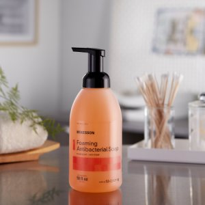 Antibacterial Soap McKesson Foaming 18 oz. Pump Bottle Clean Scent