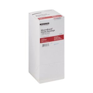 Elastic Bandage McKesson 4 Inch X 4-1/2 Yard Standard Compression Single Hook and Loop Closure Tan NonSterile