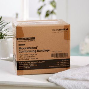 Conforming Bandage McKesson Cotton / Polyester 2 Inch X 4-1/10 Yard Roll Shape NonSterile