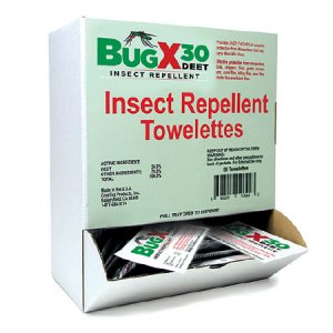 Insect Repellent BugX   30 Towelette Individual Packet