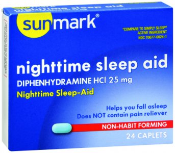 Sleep Aid sunmark   24 per Box Caplet 25 mg Strength