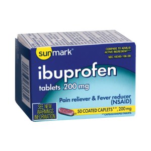Pain Relief sunmark   200 mg Strength Ibuprofen Caplet 50 per Bottle