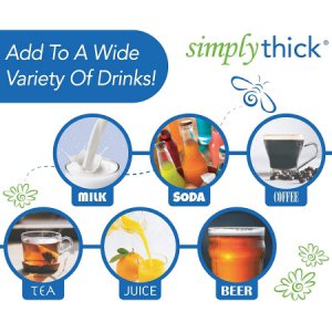 Food and Beverage Thickener SimplyThick   Easy Mix 96 Gram Individual Packet Unflavored Gel Honey Consistency