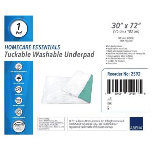 Underpad with Tuckable Flaps Abena   30 X 72 Inch Reusable Super Absorbent Core Moderate Absorbency