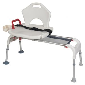 drive    Bath Transfer Bench Fixed Handle 21 to 25 Inch Seat Height 300 lbs. Weight Capacity
