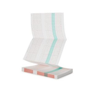 Fetal Diagnostic Monitor Recording Paper Thermal Paper 90 mm X 152 mm Z-Fold Red Grid