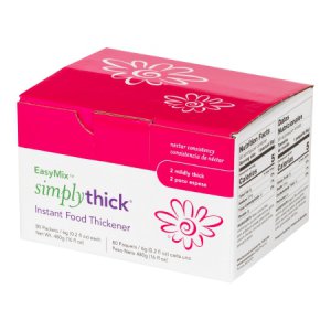 Food and Beverage Thickener SimplyThick   Easy Mix 6 Gram Individual Packet Unflavored Gel Nectar Consistency