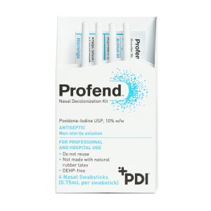 Impregnated Nasal Swabstick Kit Profend   Povidone-Iodine NonSterile 4 per Pack