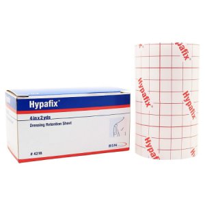 Dressing Retention Tape with Liner Hypafix   Nonwoven Polyester 4 Inch X 2 Yard White NonSterile
