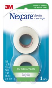 Medical Tape Nexcare    Flexible Water Resistant Stretchy Fabric 1 Inch X 10 Yard Clear NonSterile