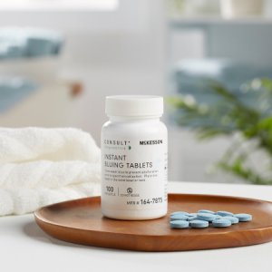 Instant Bluing Tablets McKesson Consult    Blue, 100 Tests For Use In Toilet Water