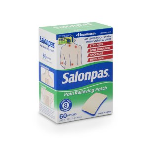 Topical Pain Relief Salonpas   3.1% - 6% - 10% Strength Camphor / Menthol / Methyl Salicylate Patch 60 per Box