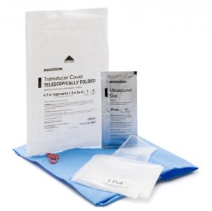 Ultrasound Transducer Cover Kit McKesson 1-1/2 X 24 Inch Polyurethane Sterile For use with Ultrasound External Probe