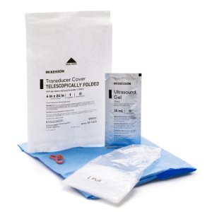 Ultrasound Transducer Cover Kit McKesson 4 X 24 Inch Polyethylene Sterile For use with Ultrasound External Probe