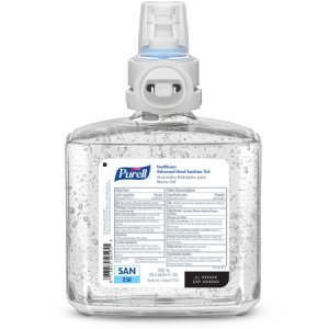 Hand Sanitizer Purell   Healthcare Advanced 1,200 mL Ethyl Alcohol Gel Dispenser Refill Bottle