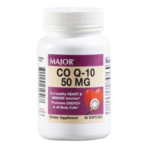 Dietary Supplement Major   Coenzyme Q-10 50 mg Strength Softgel 30 per Bottle Unflavored
