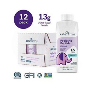 Pediatric Oral Supplement / Tube Feeding Formula Kate Farms   Pediatric Peptide 1.5 Vanilla Flavor 8.5 oz. Carton Ready to Use