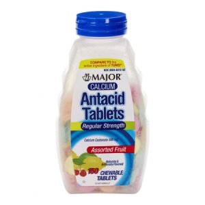Antacid Major   Calcium 500 mg Strength Chewable Tablet 150 per Bottle
