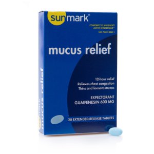 Cold and Cough Relief sunmark   mucus E.R.    600 mg Strength Extended Release Tablet 20 per Box