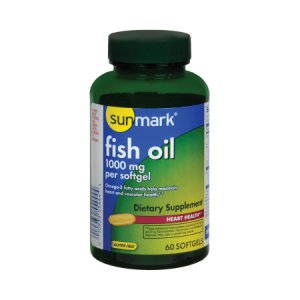 Omega 3 Supplement sunmark   Fish Oil 1000 mg Strength Softgel 60 per Bottle