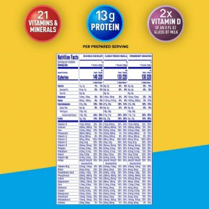 Oral Supplement Carnation Breakfast Essentials   Rich Milk Chocolate / Classic French Vanilla / Strawberry Sensation Flavor Powder 36 Gram Individual Packet