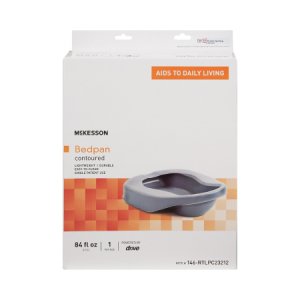 Contoured Bedpan McKesson Gray 84 oz. / 2484 mL