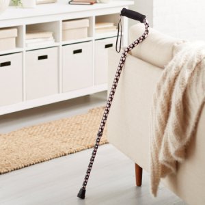 Offset Cane McKesson Aluminum 30 to 39 Inch Height Pink Floral