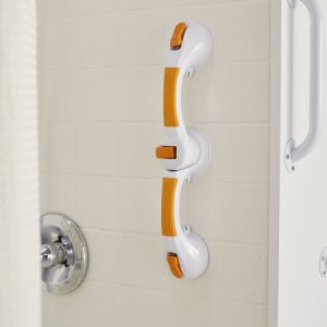 Rotating Suction-Cup Grab Bar McKesson White / Yellow Plastic