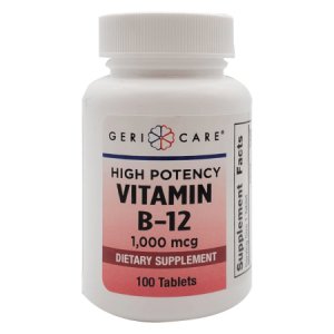 Vitamin Supplement Geri-Care   Vitamin B12 1000 mcg Strength Tablet 100 per Bottle
