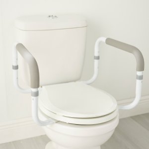 Toilet Safety Rail McKesson White Steel