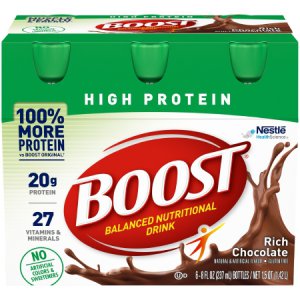 Oral Protein Supplement Boost   High Protein Rich Chocolate Flavor Ready to Use 8 oz. Bottle