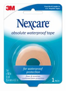 Medical Tape Nexcare    Absolute Waterproof Foam 1 Inch X 5 Yard Tan NonSterile