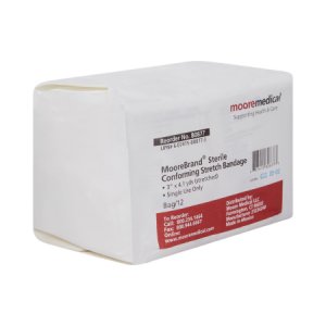 Conforming Bandage McKesson Cotton / Polyester 3 Inch X 4-1/10 Yard Roll Shape Sterile