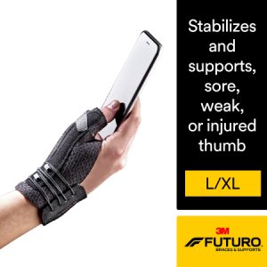 Thumb Stabilizer 3M    Futuro    Deluxe Adult Large / X-Large Lacing System Left or Right Hand Black