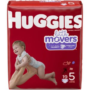 Unisex Baby Diaper Huggies   Little Movers Size 5 Disposable Moderate Absorbency